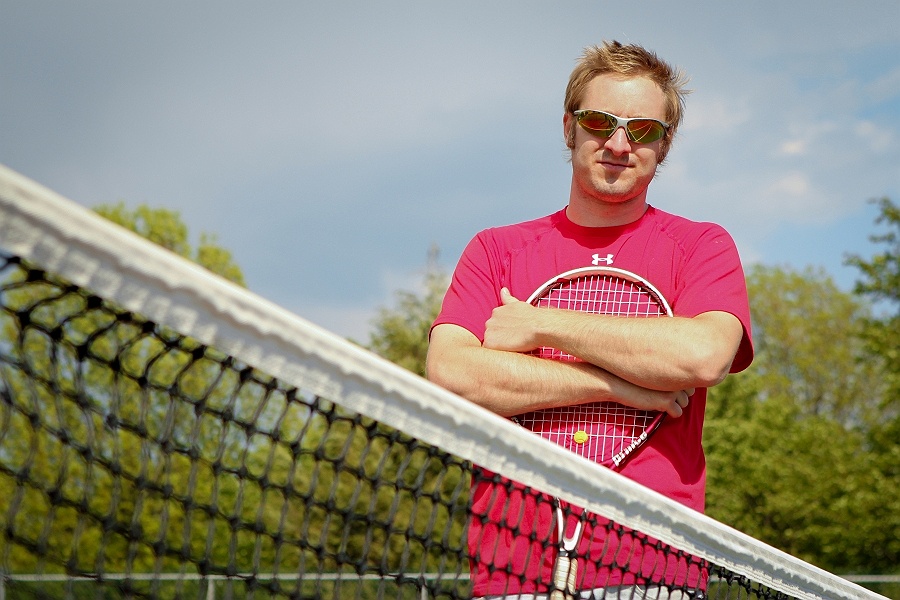 Harrisburg senior boy by classic car